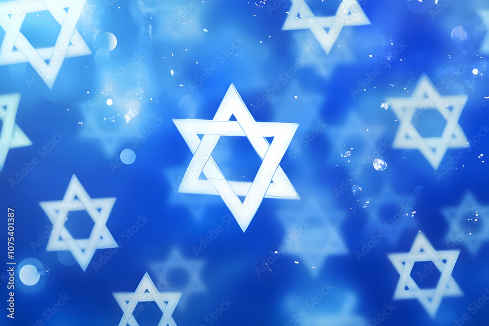 A blue background featuring multiple Star of David symbols, suggesting cultural or religious significance. A blue background featuring multiple Star of David symbols, suggesting cultural or religious significance.