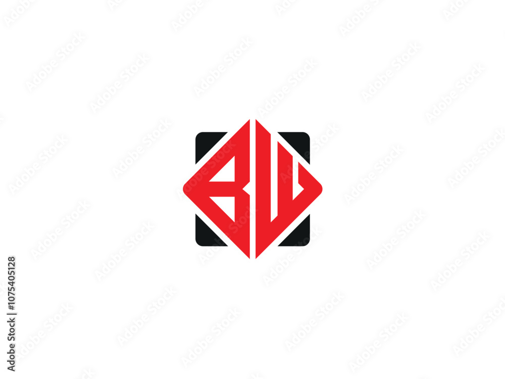 Letter BW Rectangle monogram logo design WB vector logo designs, BW logo