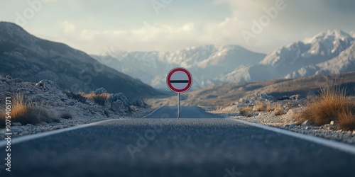 No overtaking road sign, clear and prohibitive message for road safety.