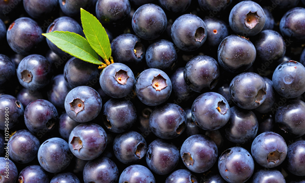 Fototapeta premium Fresh blueberries are ready to be enjoyed in the summer