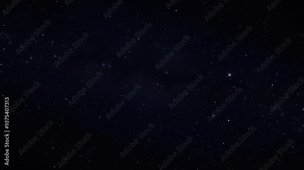 Obraz premium The darkness of space is punctuated by a scattering of twinkling stars against the vast expanse of the galaxy, stellar, universe