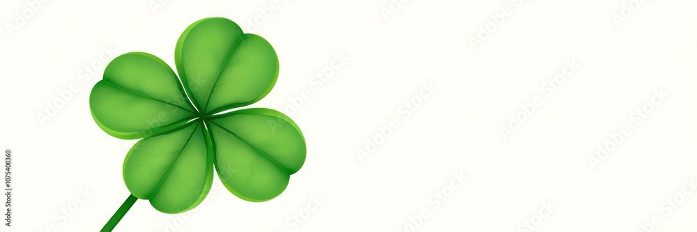 A delicate green leaf of clover with intricate veins is drawn in a simple and elegant style on a light background, evoking feelings of nature and serenity, clover, spring, drawing A delicate green leaf of clover with intricate veins is drawn in a simple and elegant style on a light background, evoking feelings of nature and serenity, clover, spring, drawing