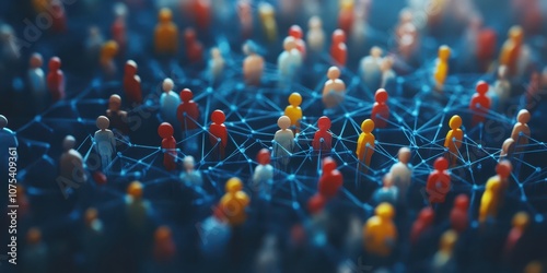 Concept of customer segmentation with demographics and behavior icons, highlighting targeted marketing strategies