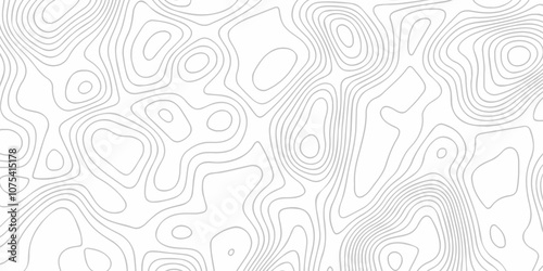 Topographic map background geographic line map with seamless ornament design. The black on white contours vector topography stylized height of the lines map.