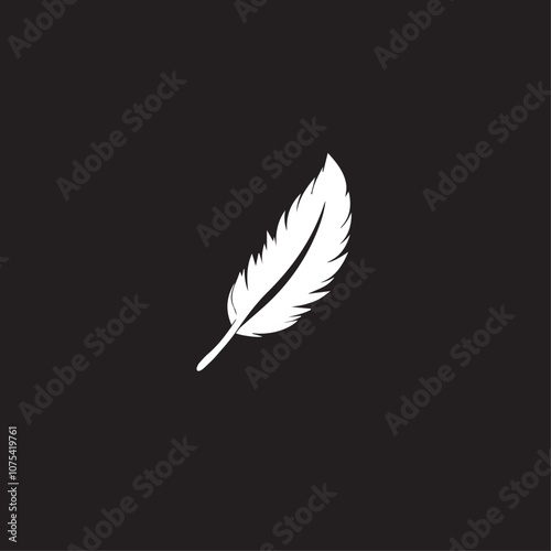 Quill In cartoon, hand-drawn flat style. image for social media, websites and UI. Isolated 2D vector design in logo, icon, sketch style, simple line vector, single color. AI Generative Art.