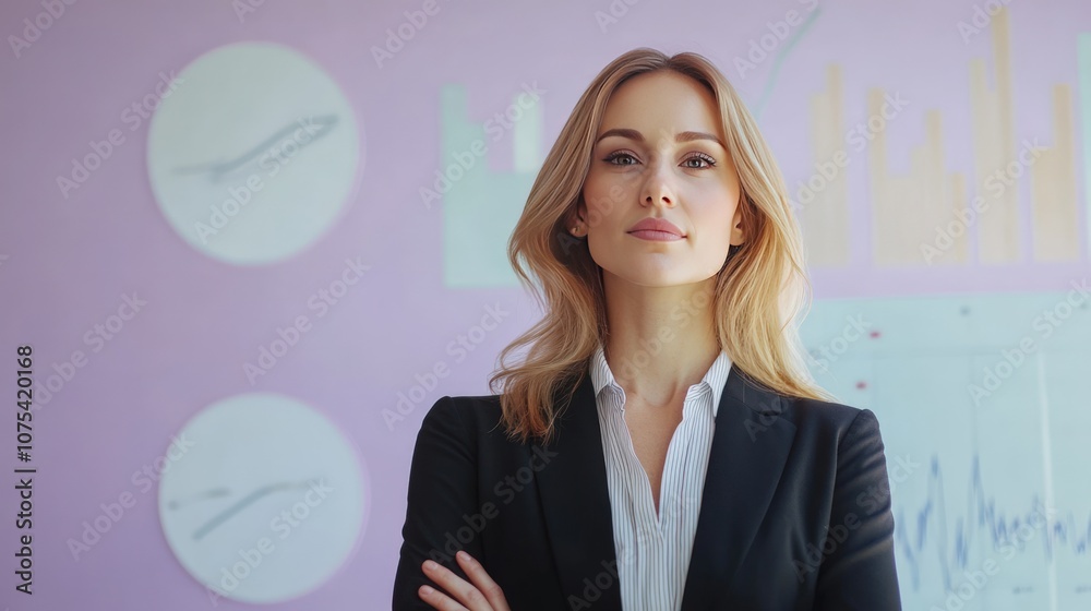 Confident Businesswoman in a Black Suit Confident Businesswoman in a Black Suit