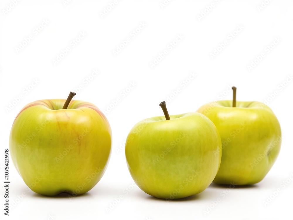 green apple on white isolated background, autumn fruit, white background green apple on white isolated background, autumn fruit, white background