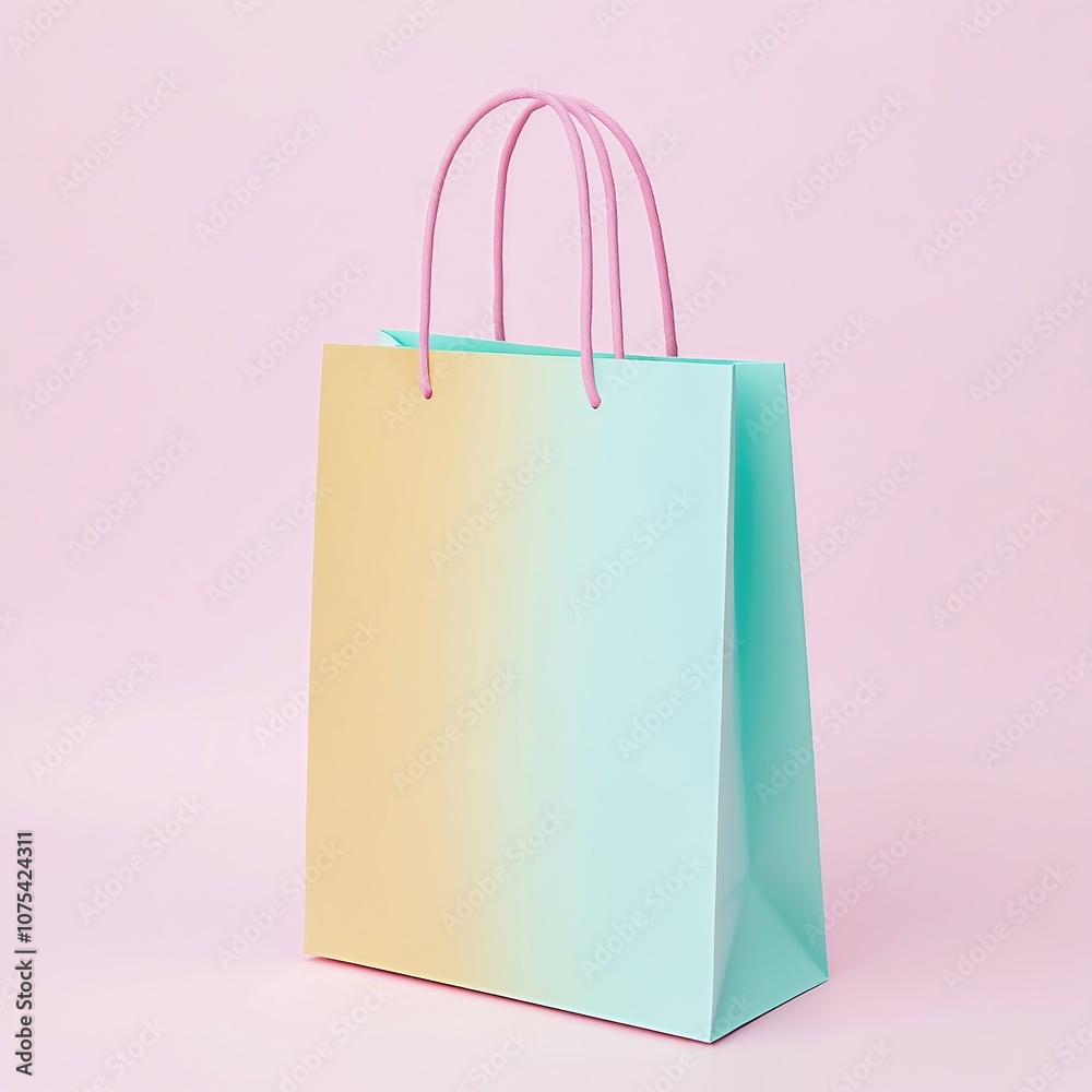 Stylish and eyecatching Gradient Gift Bag featuring Pink Handles perfect for Trendy Packaging Stylish and eyecatching Gradient Gift Bag featuring Pink Handles perfect for Trendy Packaging