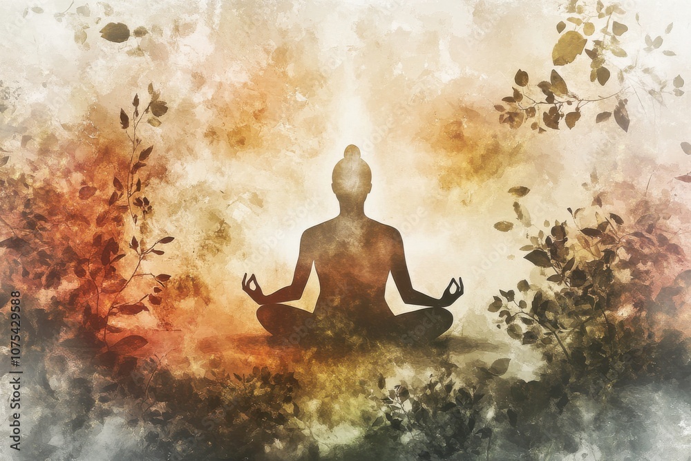 Serene Meditation in a Calming Nature Setting Serene Meditation in a Calming Nature Setting
