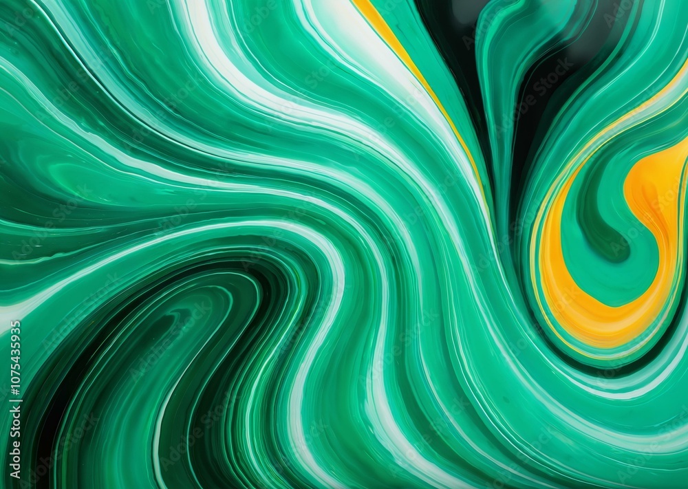 Fototapeta premium Swirling Onyx and Jade Marble Texture Digital Painting