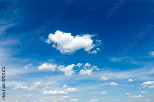 Fototapeta Naklejka Na Ścianę i Meble -   sky background with tiny clouds. blue sky . nature background