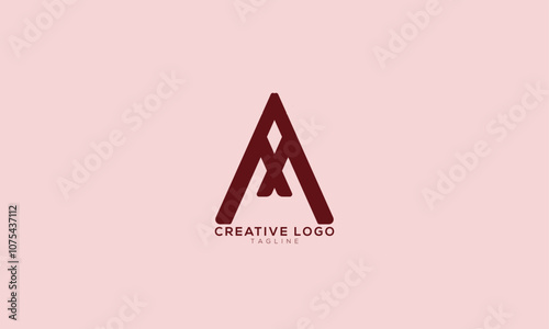 AX XA Abstract initial monogram letter alphabet logo design