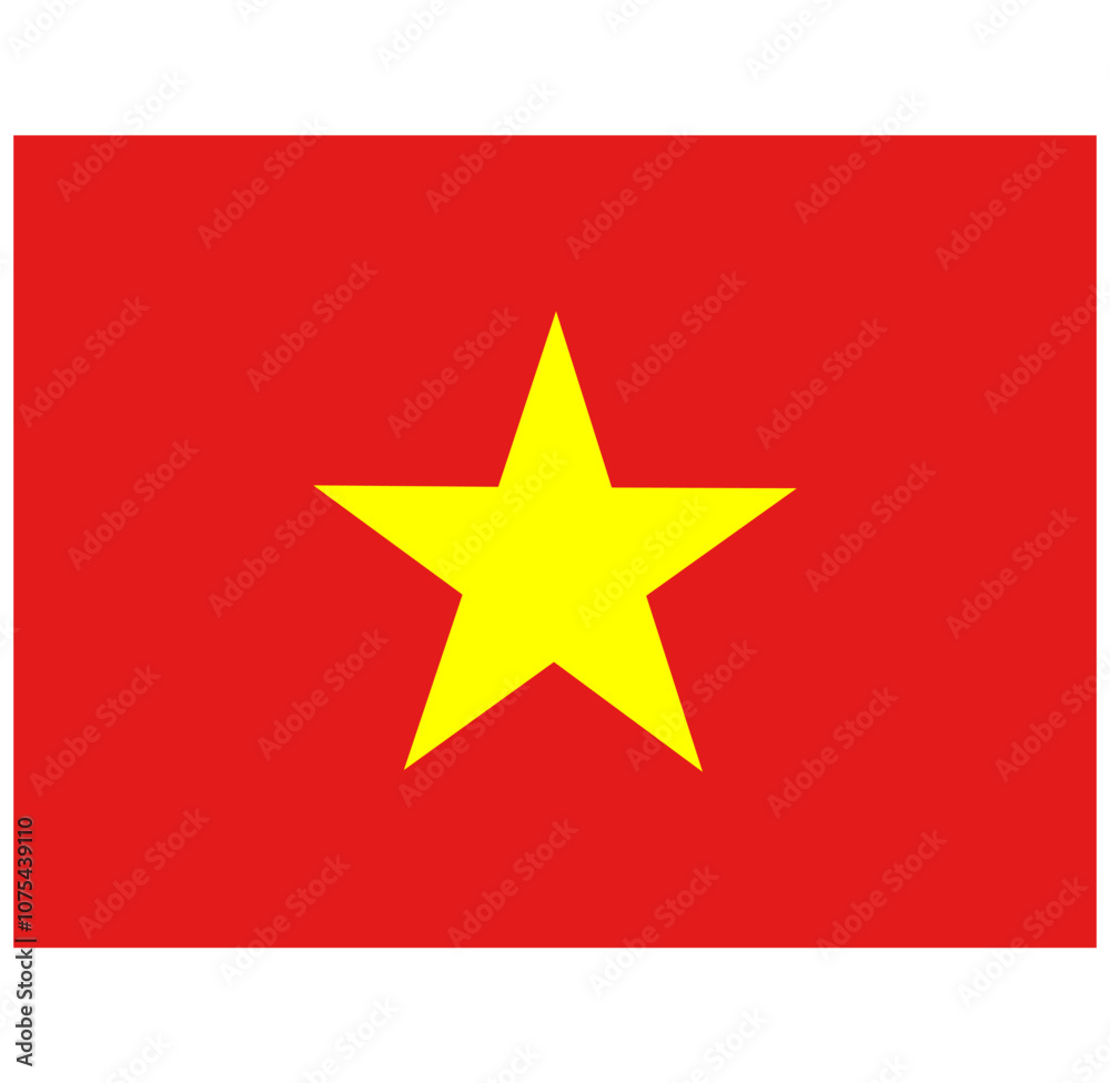 Illustration vector graphic of the Vietnam flag Illustration vector graphic of the Vietnam flag