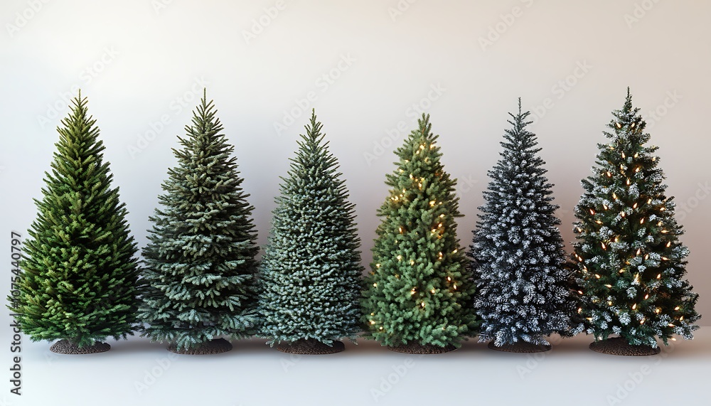 Obraz premium Cluster of Christmas Trees.