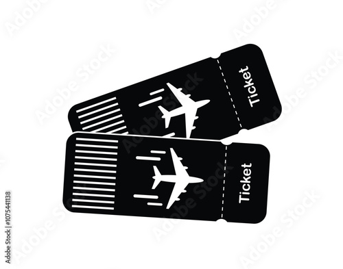 Air travel ticket icon set. flight ticket and travel. vacation and trip symbols. isolated vector images for tourism design. air. aircraft. airplane. flight. ticket. 