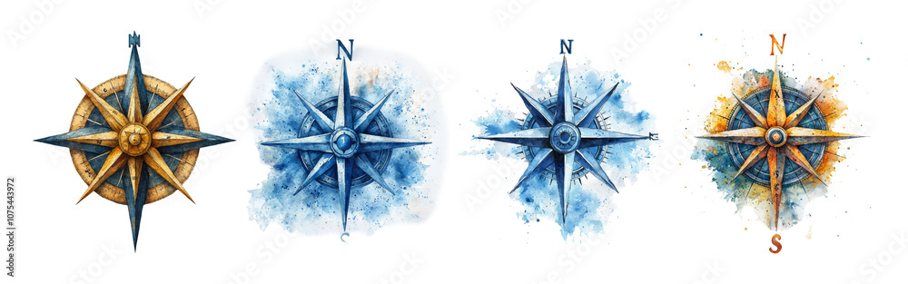 Fototapeta premium Vintage Compass Designs with Artistic Style