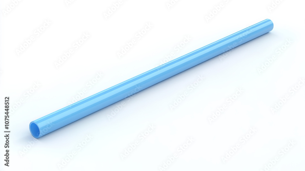 Single-use plastic straw isolated on white Single-use plastic straw isolated on white