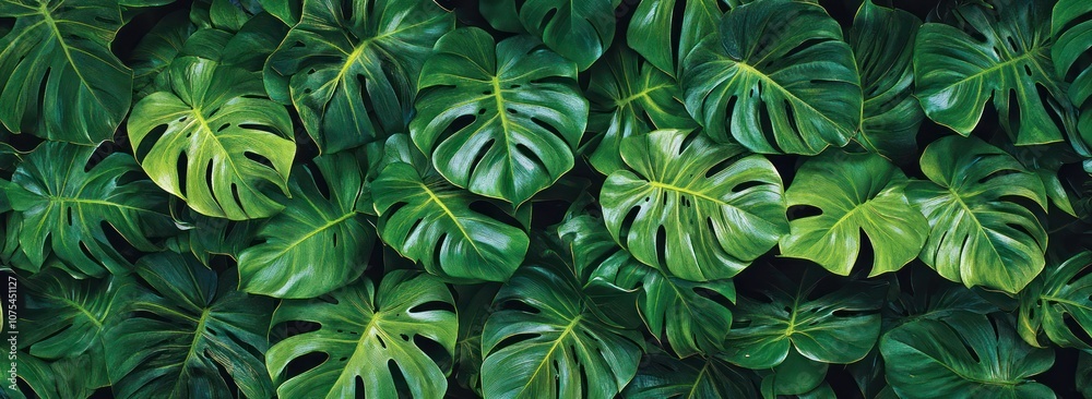 Vibrant Green Swiss Leaves on Dark Background Vibrant Green Swiss Leaves on Dark Background