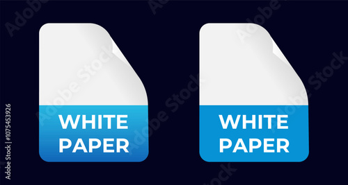 White paper road map document. Download whitepaper icon