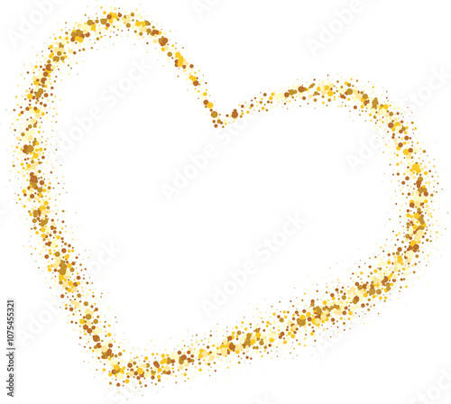 Gold Glitter Heart