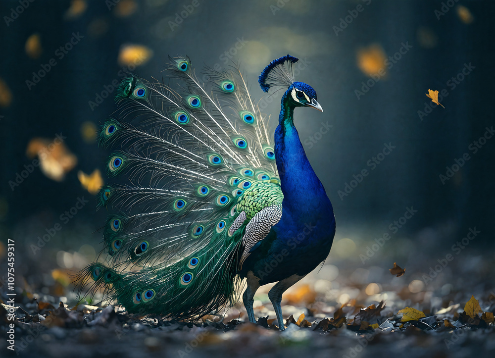 A Majestic Peacock in Cinematic Splendor: An HDR Masterpiece Captured with Medium Format Elegance A Majestic Peacock in Cinematic Splendor: An HDR Masterpiece Captured with Medium Format Elegance