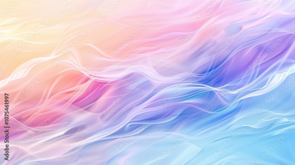 Pastel Dream: Abstract Waves of Color Pastel Dream: Abstract Waves of Color