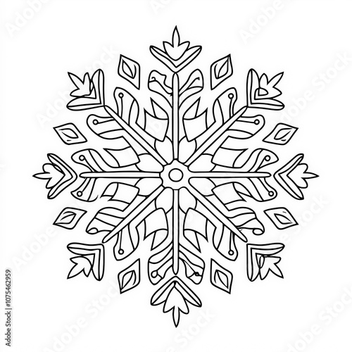 A festive snowflake design ...