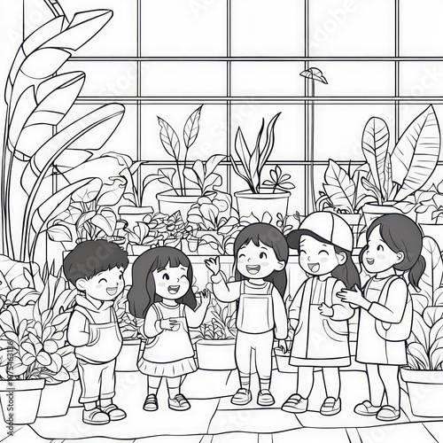 A group of children explori...