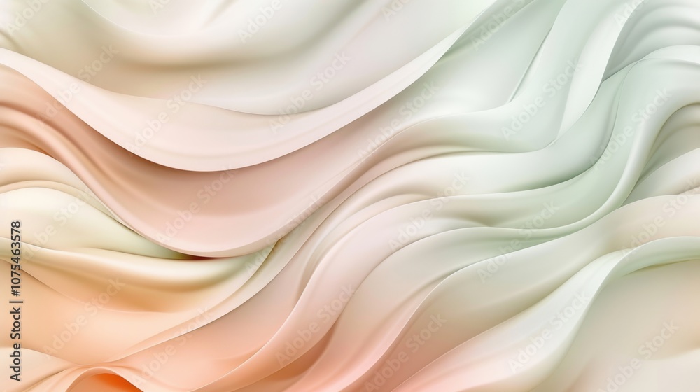 Fototapeta premium Serene Waves of Pastel Hues 