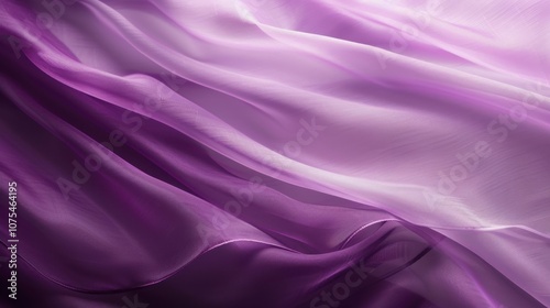 Wallpaper Mural Purple Silk Drape: A soft, ethereal abstract image of luxurious purple silk fabric with gradient hues. The delicate folds and textures create a sense of elegance and sophistication. Torontodigital.ca