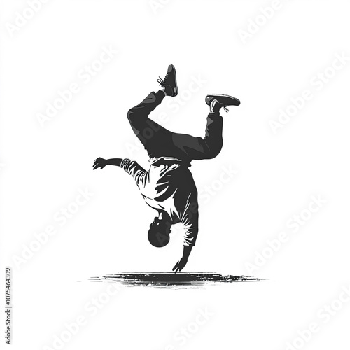 Break Dancer Silhouette, Il...