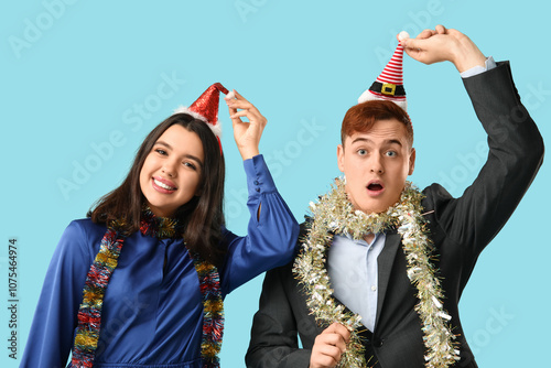 Young couple with Christmas...