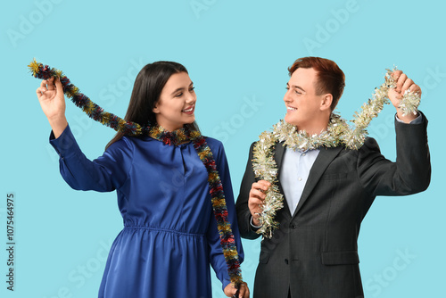 Young couple with Christmas...