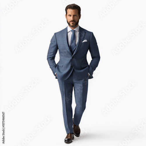 Man Suit Isolated Full Body