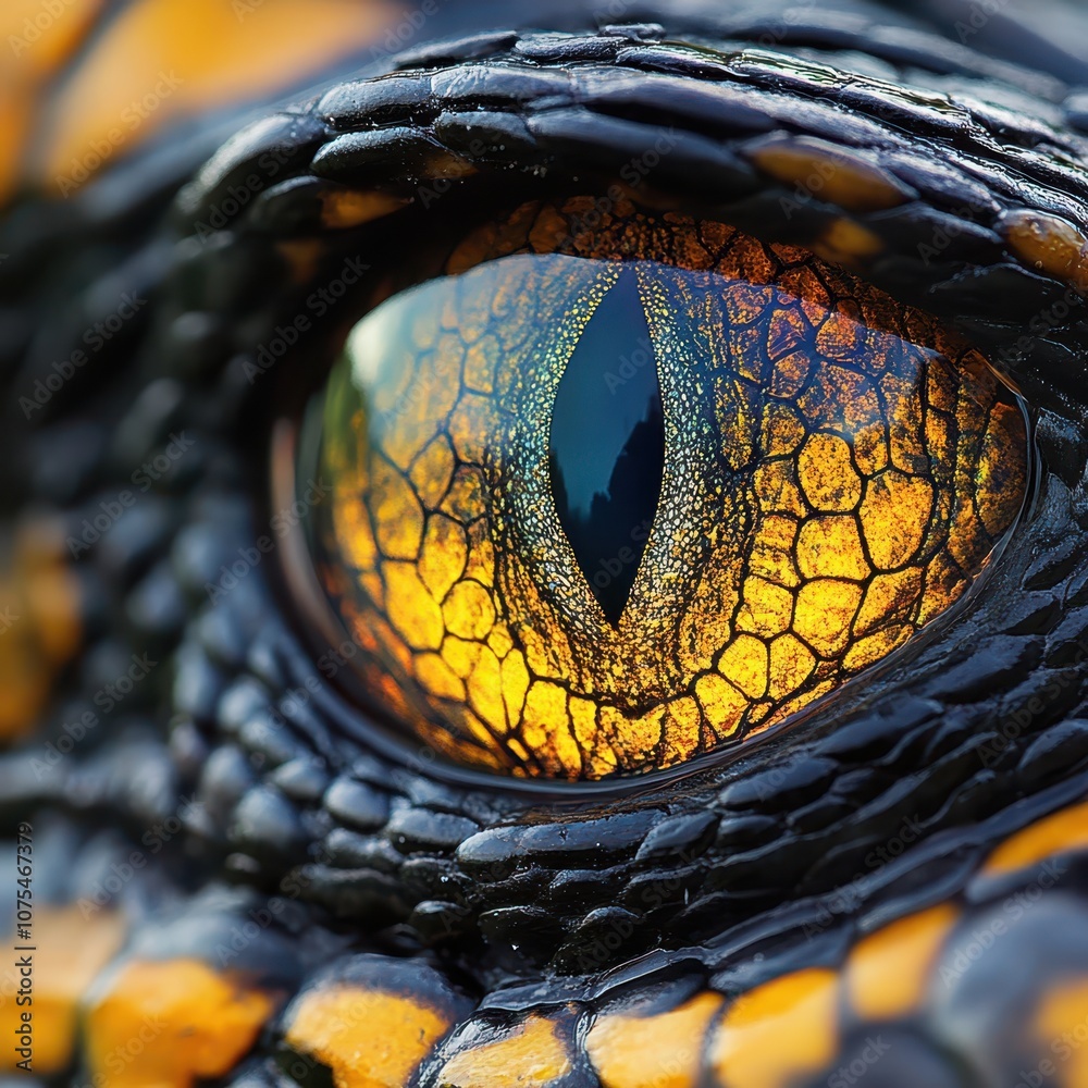 Fototapeta premium a close up of a lizard's eye