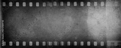 Quadro su tela Film negatives grey background