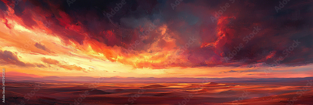 Fototapeta premium Sunset over Field