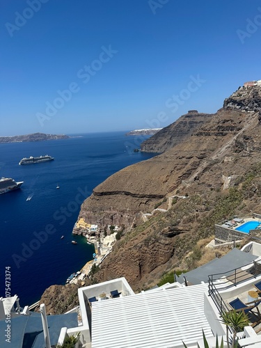 Island of Santorini in Greece