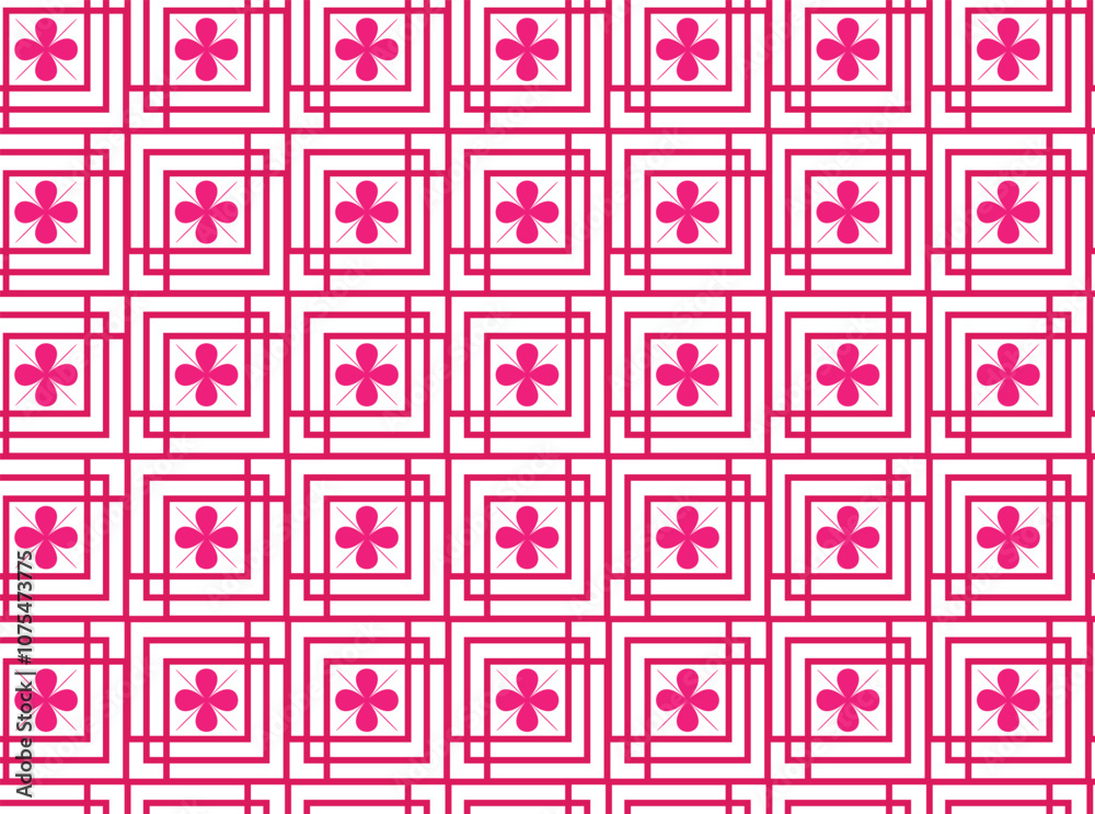 a red and white pattern with a flower on the top a red and white pattern with a flower on the top