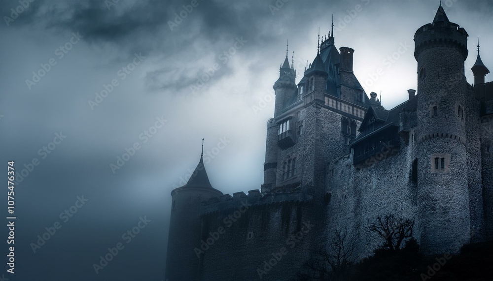 Fototapeta premium Castillo en una noche cerrada