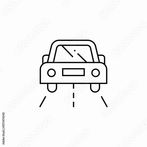 car road traffic icon sign vector