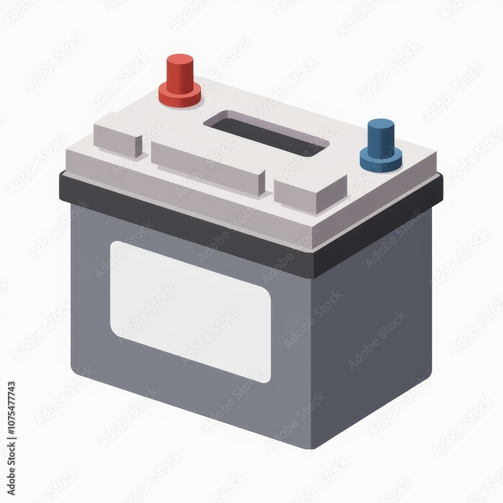 Car Battery Icon Set for Automotive Applications Car Battery Icon Set for Automotive Applications
