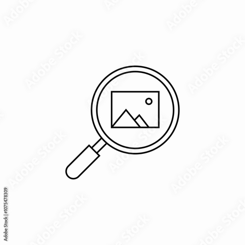 photo search icon sign vector