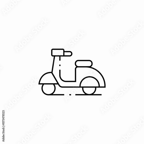 scooter moped icon sign vector