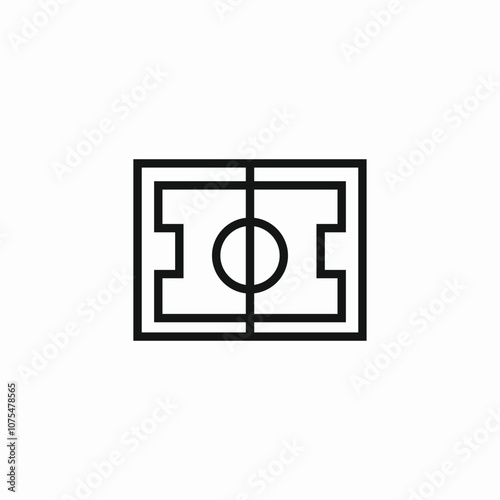 soccer field icon sign vector