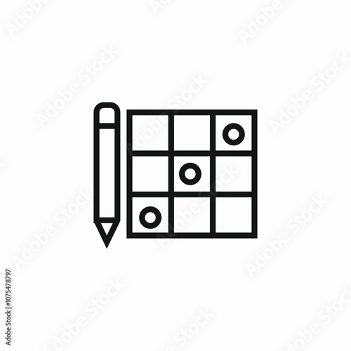 tic tac toe icon sign vector