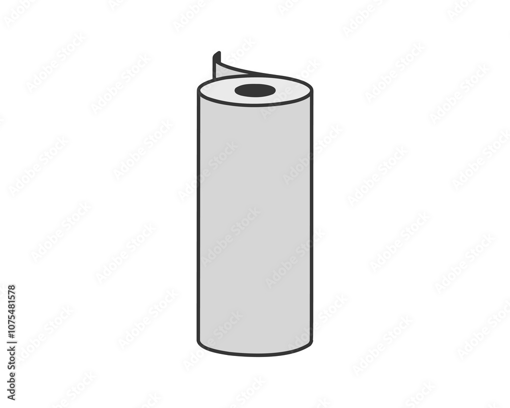 Textile roll vector icon. Paper tube illustration design for kitchen cleaning towel, carpet, scroll whatman, fabric. Textile roll vector icon. Paper tube illustration design for kitchen cleaning towel, carpet, scroll whatman, fabric.