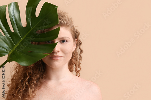 Beautiful young woman with ...