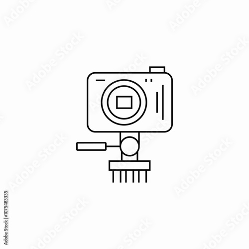 camera tripod photo icon sign vector