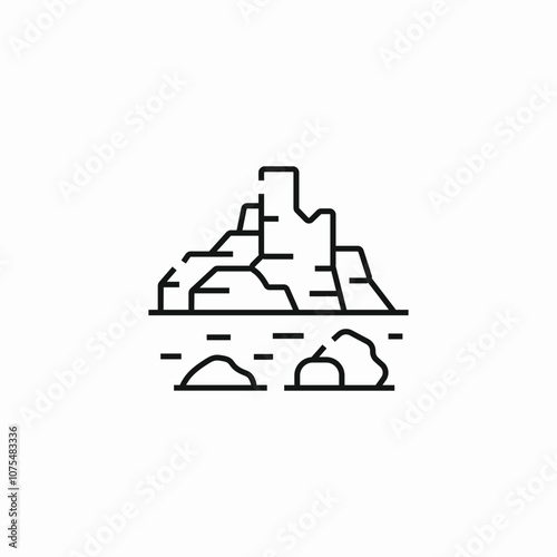 canton desert icon sign vector